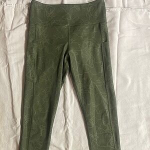 ZYIA Olive Patterned Leggings